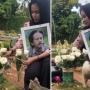 Unggahan Ziarah Karina Ranau ke Makam Epy Kusnandar Disorot, Kucing-Kucing Berkumpul di Pusara