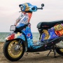 Gaya Beda Modifikasi Yamaha Grand Filano Hybrid Berkonsep Sporty Racing Ala Jepang