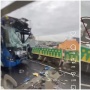Dua Bus Transjakarta 'Adu Banteng' di Jalur Langit Koridor 13