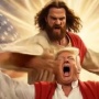 Iran Sebar Video AI Yesus Pukul Kepala Donald Trump Sampai Jatuh ke 'Neraka'