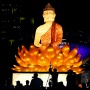 Bundaran HI Bermandikan Cahaya Waisak dalam Illumination of Jakarta