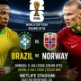 Brasil vs Norwegia: Momentum Vinicius Jr Salip Catatan Gol Erling Haaland