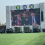 Momen SBY-Jokowi Duduk Sebelahan Saksikan Prabowo Tiba Pakai Helikopter Jelang Upacara HUT TNI