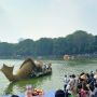 Festival Cilung 2026, 43 Perahu Berbahan Puluhan Ribu Sampah Plastik Hiasi Danau Sunter