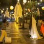 Hantu hingga Manusia Serigala Hiasi Pedestrian Sudirman Jelang Halloween
