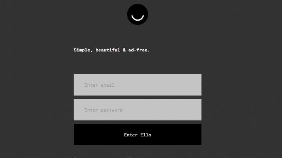 Ello org. Ello (social Network). Enter password.