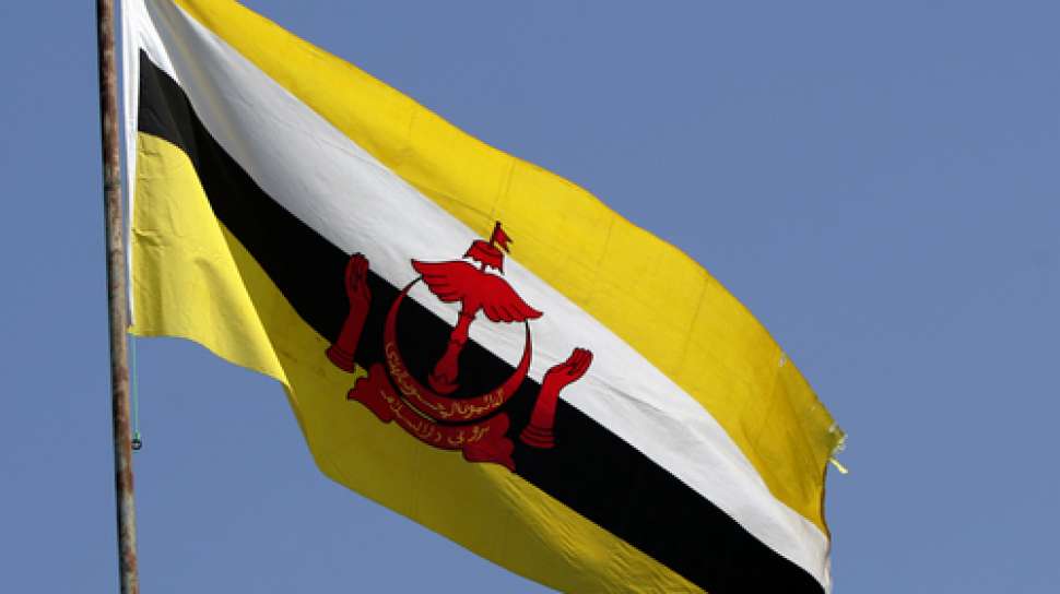 Gambar Bendera Brunei Darussalam - Negara yang Berbatasan dengan