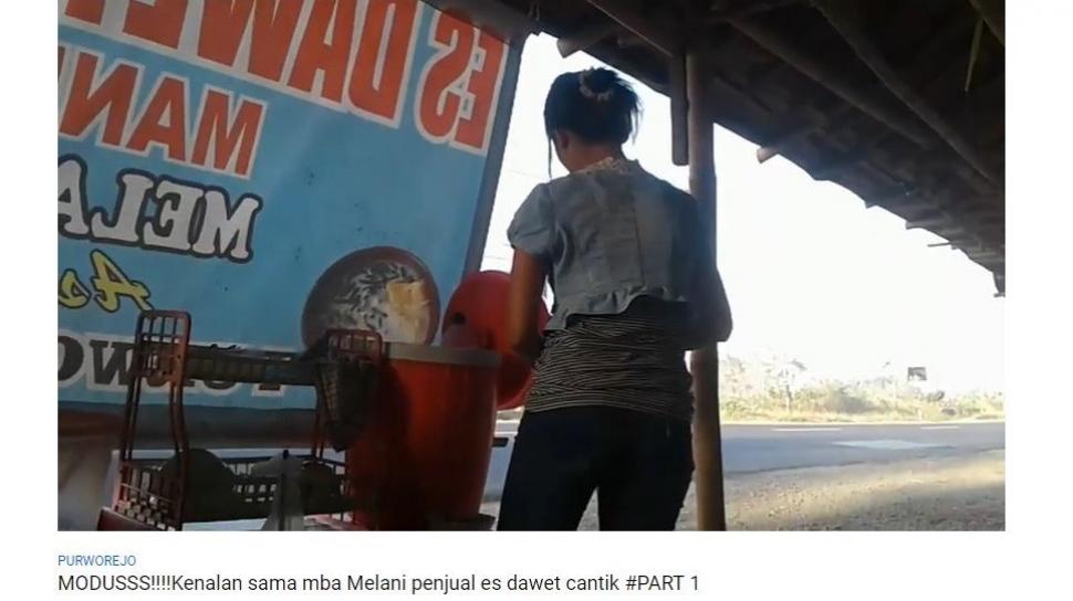 Gadis Cantik Penjual Es Dawet Ireng Bikin Warganet Jajan Terus