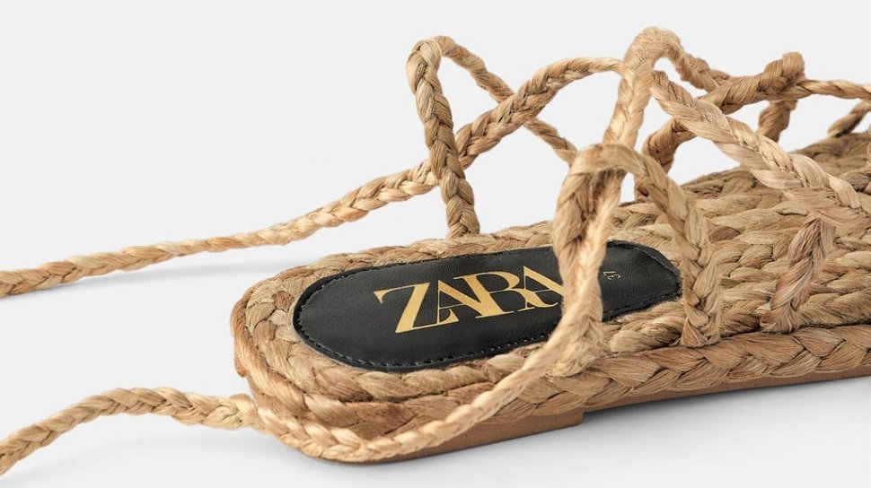 zara woven sandals