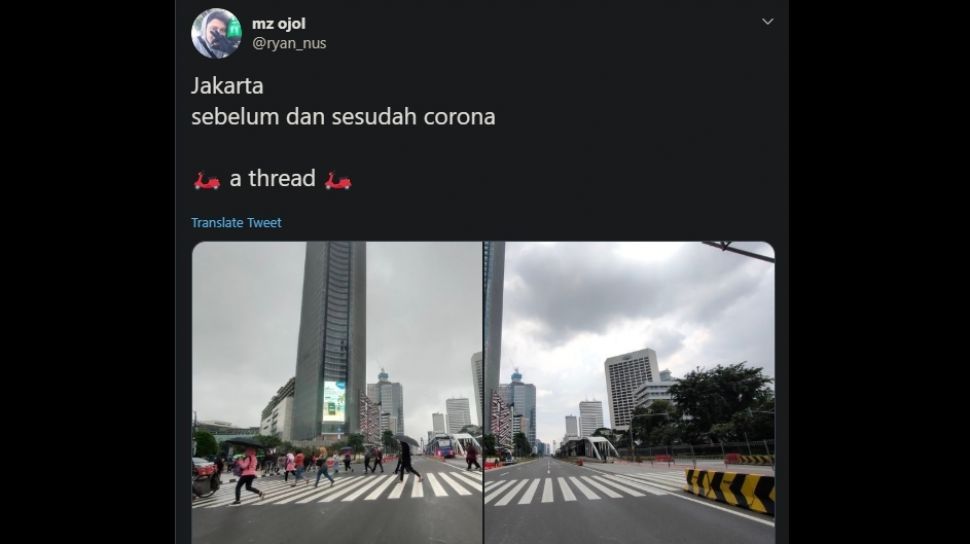 Sebelum Dan Sesudah Wabah Corona Deretan Potret Jakarta Ini Viral