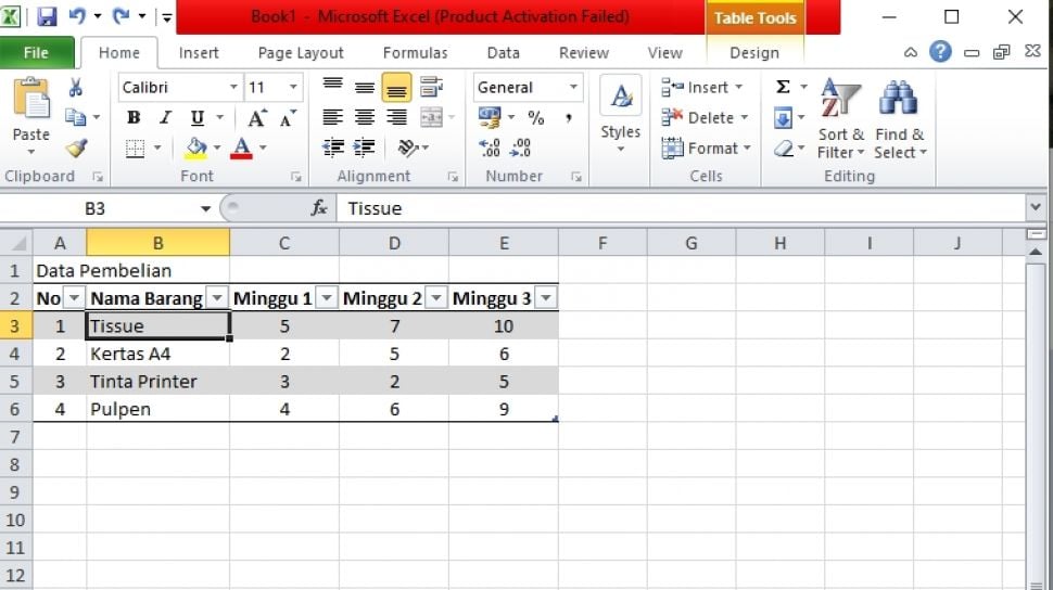 Cara Membuat Grafik di Excel