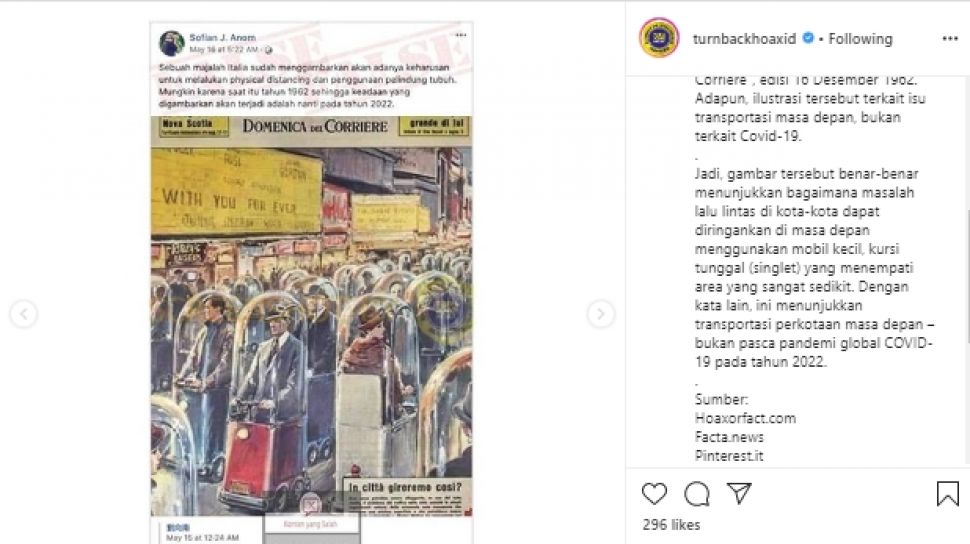 CEK FAKTA: Benarkah Majalah Lawas Italia Ramalkan Virus Corona Tahun 1962?