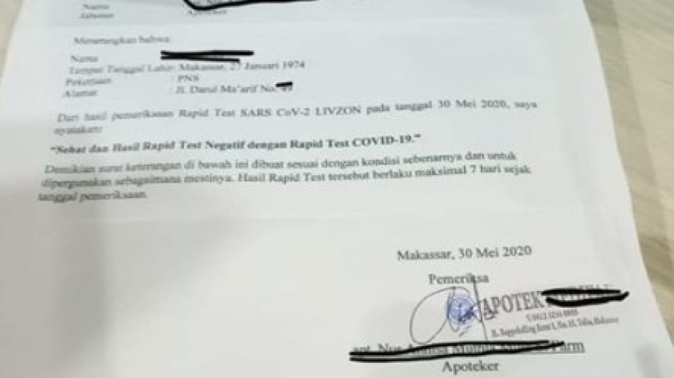 Palsukan Surat Tes Covid 19 Mahasiswa Asal Papua Terancam 6 Tahun Penjara Suara Banten