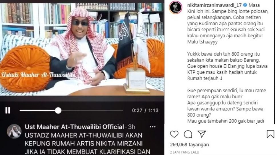 Nikita Mirzani Ke Ustaz Maaher Gak Usah Sok Suci Suara Jakarta