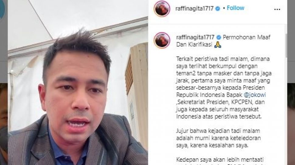 Raffi Ahmad Sudah Minta Maaf Penggugat Dari Mimiknya Tak Ada Penyesalan Suara Jakarta