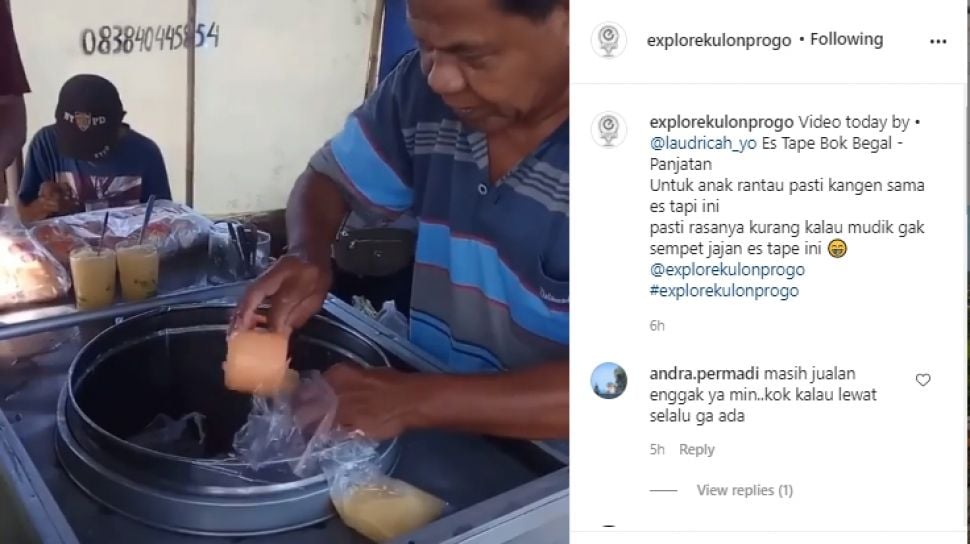 Sederhana tapi Istimewa, Es Tape Bok Begal di Kulon Progo Bikin Kangen