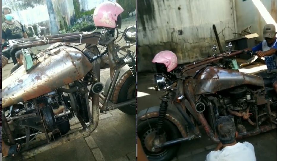 Potret Modifikasi Motor Yang Bikin Harley Davidson Ketar Ketir Suaranya Terdengar Buas