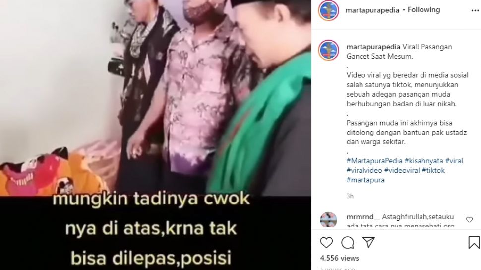 Viral Pasangan Gancet Saat Mesum Bisa Lepas Setelah Ditolong Pak Ustad