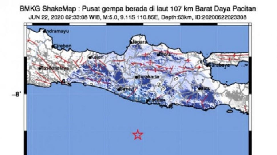 Jadi Perhatian Bmkg Pacitan Berpotensi Gempa Magnitudo 8 7 Dan Rawan Tsunami Pula Suara Jatim