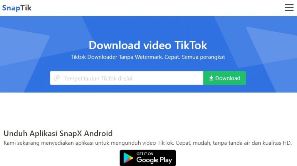 Cara Download TikTok MP4 Tanpa Watermark di SnapTik, Mudah dan Gratis! -  Banten Raya