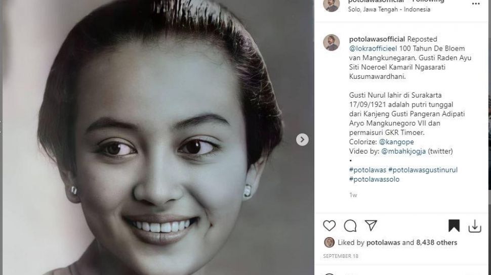 Profil Gusti Nurul, Putri Adipati Mangkunegaran yang Berani Menolak Cinta Soekarno