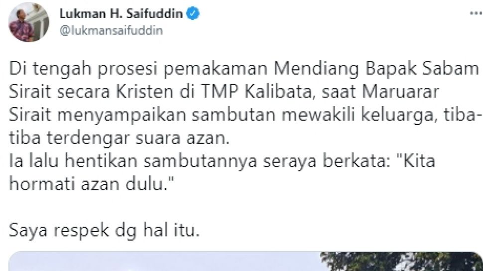 Maruarar Hentikan Sambutan Di Pemakaman Sabam Sirait Saat Dengar Adzan ...