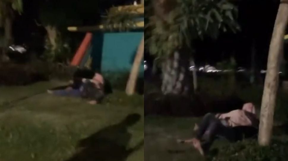 Viral Pasangan Mesum Di Alun Alun Tetep Bercumbu Meski Ada Yang Lewat 