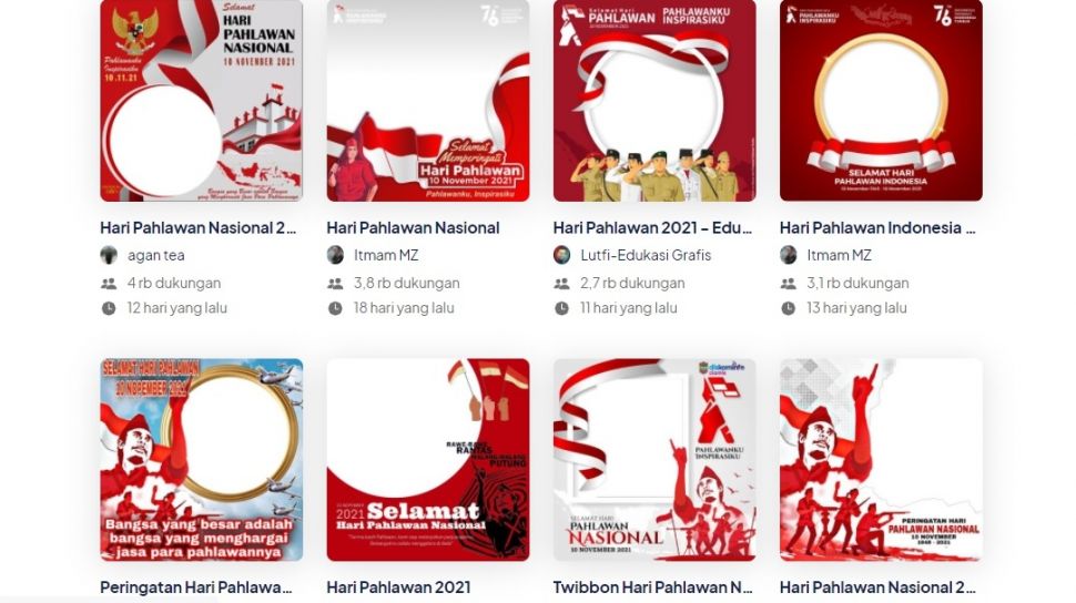 20 Twibbon Hari Pahlawan 2021 Terbaik, Pahlawanku Inspirasiku