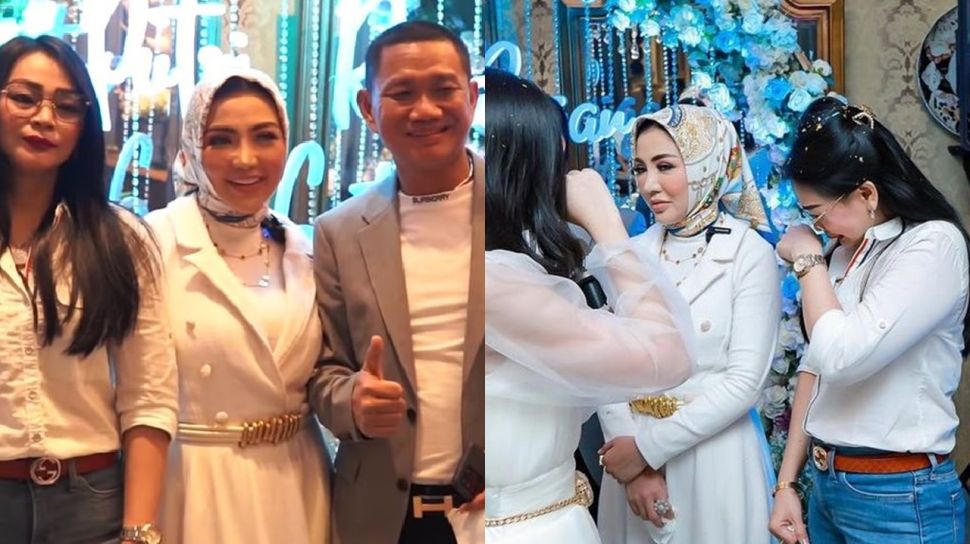 10 Momen Bella Shofie Bertemu Mantan Istri Suami, Akur Sampai Banjir