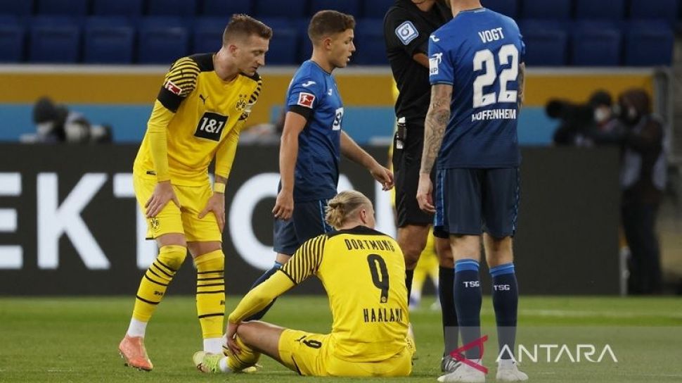 Le Borussia Dortmund bat Hoffenheim 3-2, Erling Haaland devient une victime