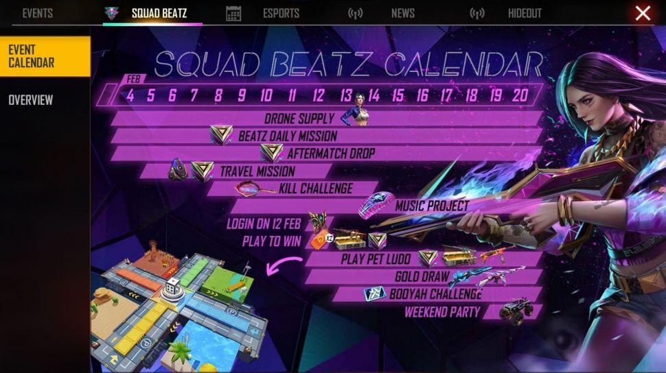 Kenalan Squad BEATz, 4 Skin Terbaru Free Fire