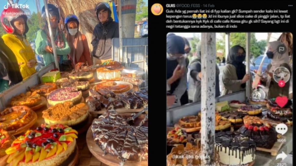 Viral Pedagang Kaki Lima Jual Slice Cake Warganet Kaget Lihat