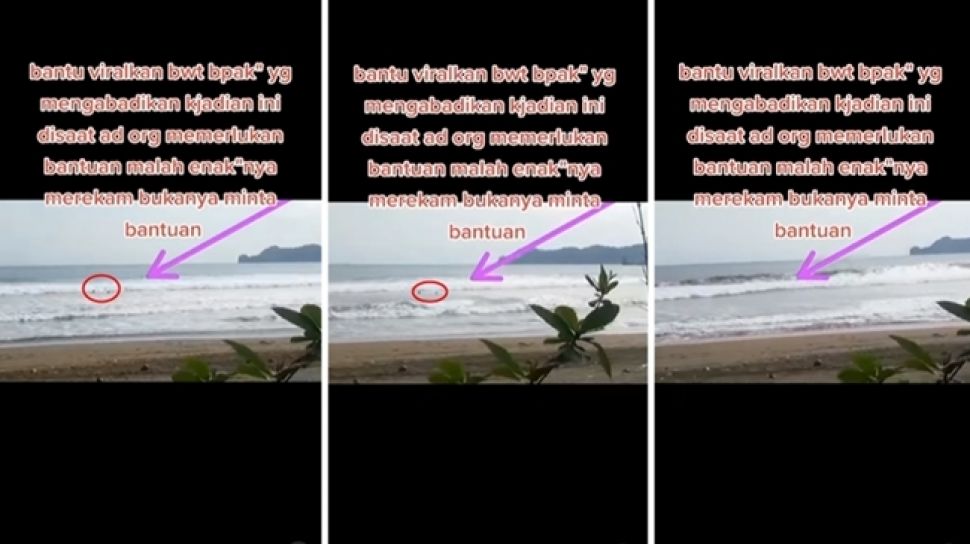 Ngeri! Pria Malah Santai Merekam Meski Lihat Orang Tergulung Ombak Teriak Minta Tolong: 'Udah, Diabadikan Aja'