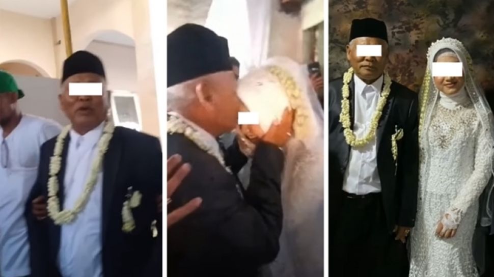 Tunjuk Id Usia Bukan Penghalang Viral Momen Kakek Kakek Nikahi Gadis