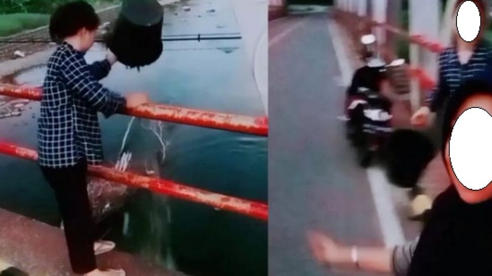 Viral Pemotor Buang Sampah di Sungai Tuai Cibiran Publik, Malah Bangga saat Aksinya  Direkam Kawannya