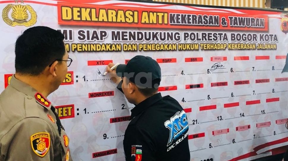 Ikrar Jaga Keamanan Di Kota Bogor Geng Motor Kami Siap Di Dor Oleh