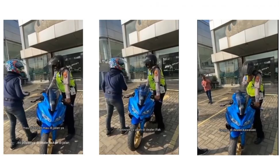 Cek Fakta Viral Video Polisi Tilang Motor Disebut Baru Keluar Dari