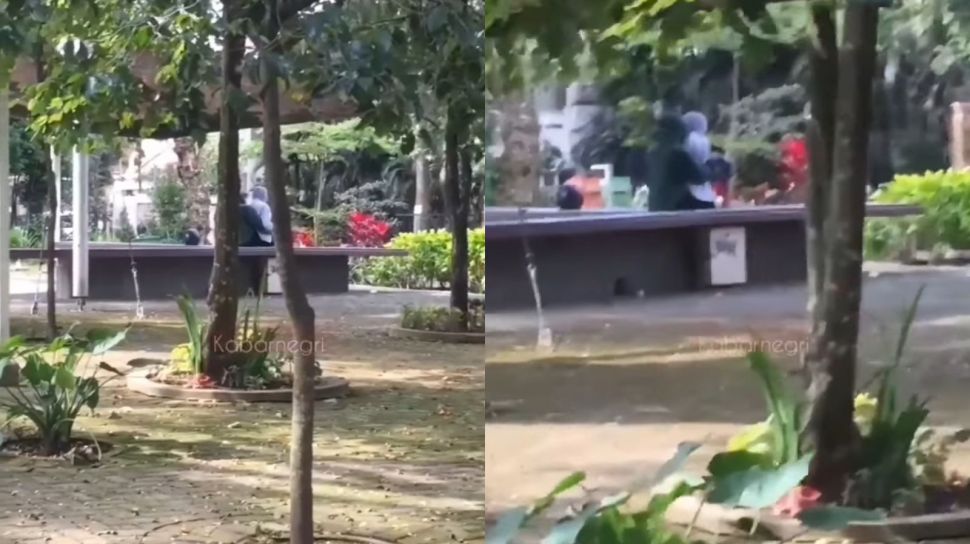 Viral, Aksi Sejoli Diduga Lakukan Hal Tak Senonoh di Taman Kota, Warganet Desak Bawa ke KUA