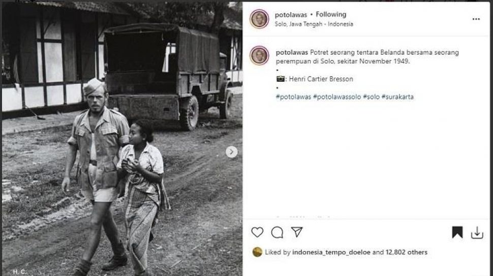 Netizen Puji Foto Jadul Tentara Belanda Dengan Seorang Perempuan