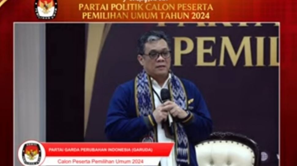 Adik Wagub DKI Daftarkan Partai Garuda Jadi Peserta Pemilu 2024 ke KPU, Sasar Pemilih Muda