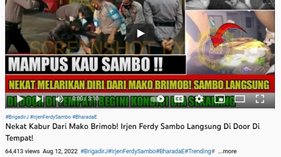 Beredar Kabar Ferdy Sambo Ditembak saat Mencoba Kabur dari Mako Brimob, Benarkah?