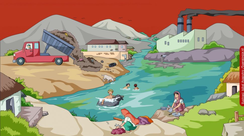 Gambar Animasi Pencemaran Sungai 3421