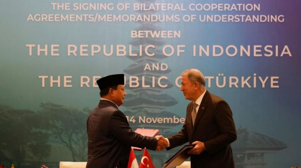 Teken Kerjasama Pertahanan dengan Menhan Turki di Bali, Prabowo: Akhirnya Bisa Terjadi