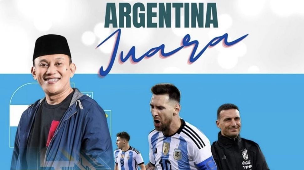 Messi Juga Nggak Peduli Warganet Geli Politisi Indonesia Ramai Pansos Bikin Poster Argentina Juara 