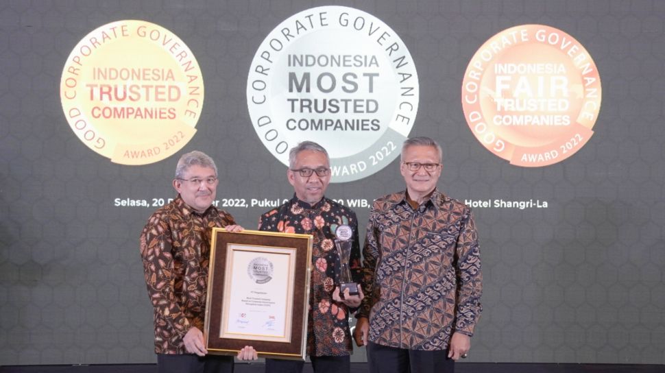 Pegadaian Diganjar sebagai Perusahaan Tepercaya di Ajang GCG Award 2022