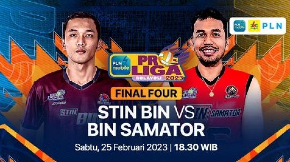Link Nonton Jakarta STIN BIN vs Surabaya BIN Samator, Final Four Proliga 2023 Hari Ini (25/2)