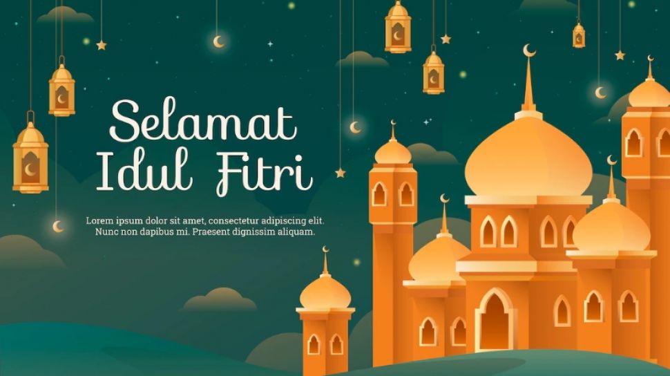 Background Ucapan Idul Fitri 2023