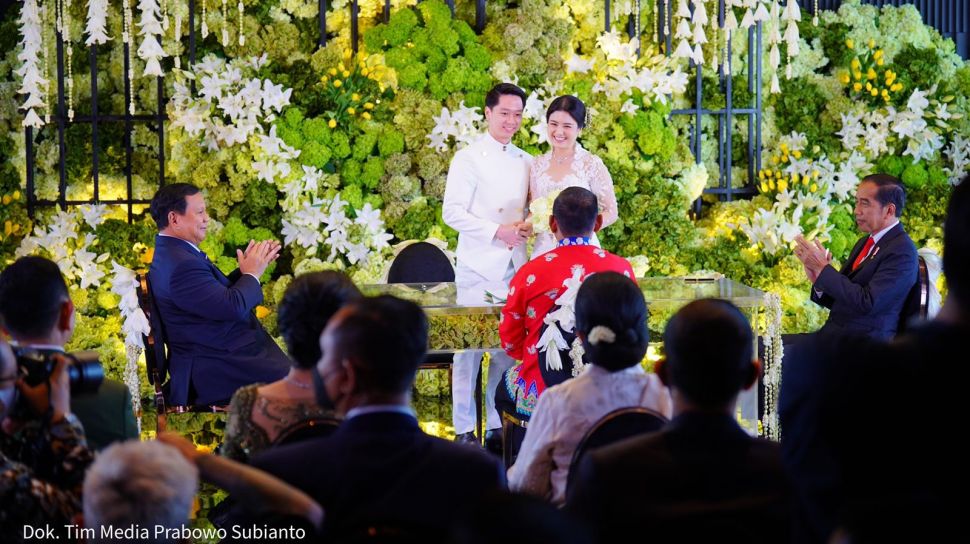 Prabowo dan Jokowi Kompak Jadi Saksi Pengesahan Pernikahan Anak Hary Tanoesoedibjo