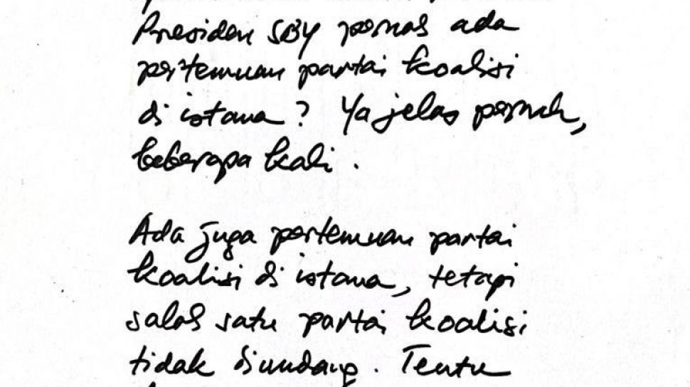 Anas Urbaningrum mengungkap kalau Presiden ke-5 RI Susilo Bambang Yudhoyono (SBY) juga pernah mengadakan pertemuan koalisi di Istana. (ist)