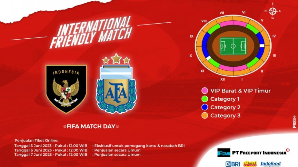 Jadwal Live Streaming Indonesia vs Argentina, Senin (19/6), Main Jam